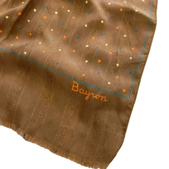 Bayron Brown Rectangle Polka Dot Scarf - Picture 5 of 5